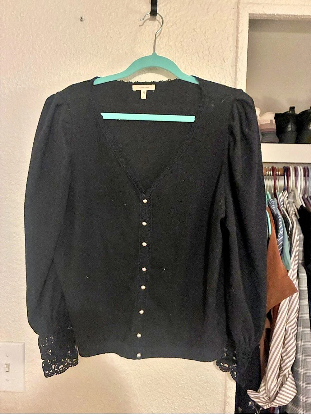 Maurices Black Button-Front Blouse